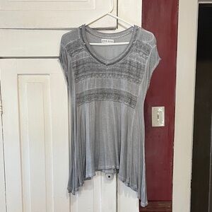 Knox Rose Gray Tunic Top